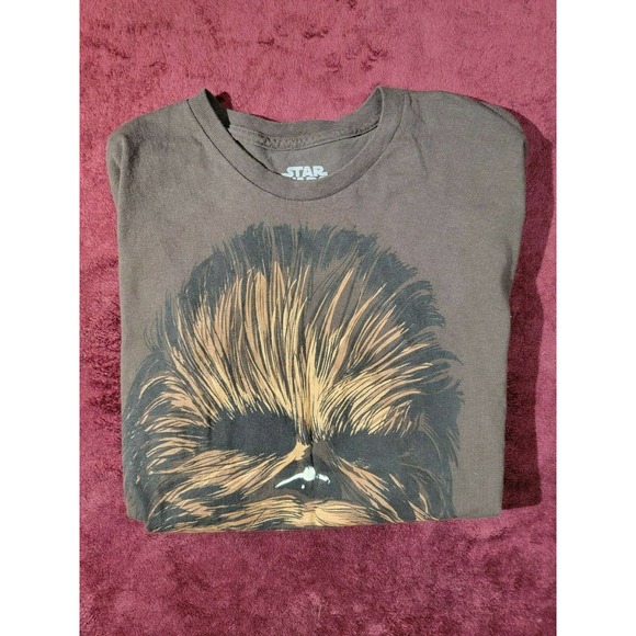 EUC Star Wars Chewbacca Face Front Brown Tee T Shirt Size Men's XL - Picture 3 of 4